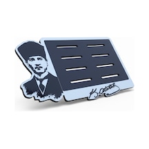 Atatürk Siluet İmza Motor Plakalık Plaka Çerçevesi 1 Adet Esnek Plakalık Motor Plakalık Pleksi Atatürk İmzalı Pleksi Plakalık Lazer Kesim Plaka Çerç