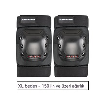 Motosiklet Dizlik Dirsek Pedleri Dört Parçalı Kılıf Haki - Siyah