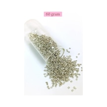 Tedar Kesme Cam Boncuk 2mm - 60 Gram - Parlak Gümüş - Bnc376 Najmaddin (No:1) 8.5Cm X 10.5 Cm