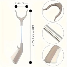 Oldfriend 4 Renk Seçeneği Gri Beyaz Hafif Alüminyum Döner Tutamaklı Çöp Maşası