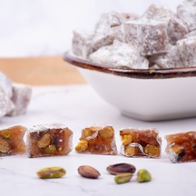 Kurtuluş Kuruyemiş Pudra Şekeri Kaplamalı Antep Fıstıklı Çifte Kavrulmuş Lokum 500 G