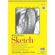Duvar Resmi 350900 Kağıt Eskiz Spiral Kağıt Ped 9 İnç X 12 İnç, 100 Yaprak