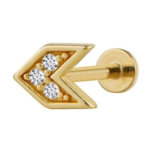 Goldkupe Taşlı Ok Piercing-6475