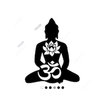 Aum Işareti Ve Yoga Miti Sticker Yapıştırma 15Cm