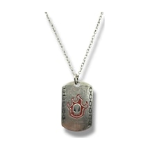 Anime Bleach Kırmızı Künye Dog Tag Kolye 60 Cm Zincirli Unisex Cosplay Ve Anime Takı Çok renkli