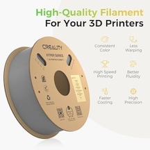 Creality Hyper Pla Filament 1,75 Mm, Resmi Filament 1,75 Mm Pla, 3d Yazıcı Filamenti, Yüksek Hızlı Baskı İçin, Uzun Ömürlü Ve Dayanıklı, Boyut Hassasiyeti +/-0,03 Mm, 1 Kg/makara Gri