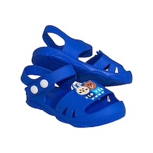 Dy-5001 Kaymaz Figürlü Çocuk Sandalet Terlik Park Bahçe Terlik Mavi
