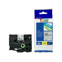 Puun Brother P-Touch TZE-M961 36MM x 8m Mat Gümüş Üzerine Siyah M
