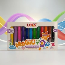 Lets Mum Boya 12 Renk Magicpop Süper Yıkanabilir L03005 Çok Renkli