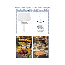 Yaz Sil Küçük Boy Açılı Sapla Bakliyat Etiketliği 50 Adet Manav Pazarcı Diğer