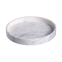 Lux & Marble Bollos, Beyaz Mermer Yuvarlak Sunumluk