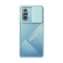 Poco F3 Kılıf Palm Buzlu Kamera Sürgülü Silikon - Turkuaz İtdark32140