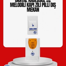 32 Melodili Kablosuz Kapı Zili Kolay Kurulumlu Sade Tasarım