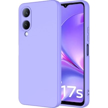 Forzacase Vivo Y17s İle Uyumlu Liquid Serisi İçi Kadife Lansman Silikon Kılıf Lila
