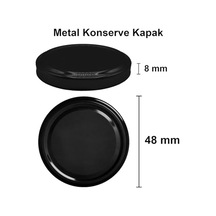 Afracam 105 Ml Şeffaf Cam Kavanoz 105 Cc Konserve Metal Kapaklı Cam Kavanoz 6 Adet Şeffaf, 105 Cc Kısa Açık Kahverengi