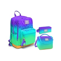 Coral High Üçlü İlk ve Ortaokul Okul Çanta Seti - Mor Lila Renk Geçişli - Kız Çocuk