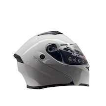 Kask Rs2 Marka Çene Açılır Güneş Vizörlü Beyaz