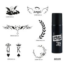Melek Çiçek Spray Tattoo Geçici Dövme Yapma Seti Sprey Dövme Kiti