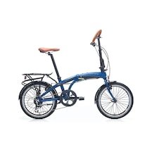Carraro Flexi Comfort 20 Jant 8 Vites 32 Cm V-fren Katlanır Bisiklet-mat Navy -mavi-parlak-siyah-bakır Mavi