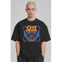 Ozzy Osbourne Rock Metal Şarkıcı Baskılı Unisex Oversize Premium Siyah