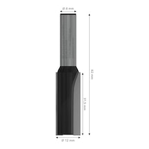 Professional Ahşap İçin Standart Yiv Frezesi Ahşap İçin, Ø 12 Mm, Çalışma Uzunluğu 32 Mm, El Frezesi Aksesuarı