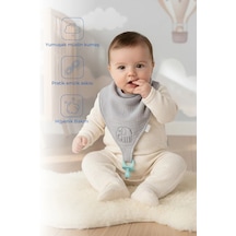 Babyjem Emzik Askılı Müslin Önlük 837 Gri