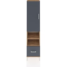 Hyperion Dolap 3 Raflı Tek Çekmeceli Tek Askılı 44x44x195 Çam-antrasit Atlas Çam