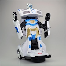 Transformers-robota Dönüşen Işıklı, Sesli, Sensörlü Polis Arabası