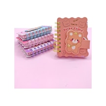 Hello Bear Cırtlı Cep Boy Sevimli Ayıcık Mini Not Defteri 7x8 Cm - Kahverengi