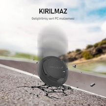 Buff Tagsafe Manyetik Tutucu Darbeye Dayanıklı Koruyucu Mıknatıslı Airtag Uyumlu Kılıf Gri Belirtilmemiş