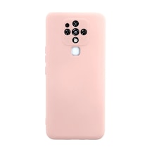 Tecno Camon 16 Uyumlu Kılıf Nano İçi Kadife Silikon - Pudra