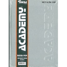 Özkan Defter 400 Yaprak Ciltli 20x28 Sert Kapak Kareli Metalik Gri