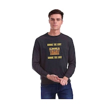 Fortnıte Gimme The Loot Golden Baskılı Füme Erkek Örme Sweat