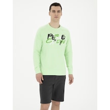 Pierre Cardin Erkek Fıstık Sweatshirt 50285538-vr087 Yeşil Pierre Cardin Erkek Fıstık Sweatshirt 50285538-vr087 Yeşil