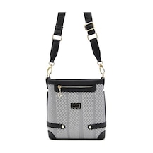 Silver Polo Sp1120 Kadın Çapraz Çanta Hasır Siyah Beyaz-siyah