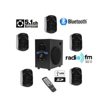 Bluetooth Lu 5+1 Ses Sistemi Uzaktan Kumanda Fm Radyo Sd Kart Usb Girişli Bluetooth Hoparlör
