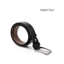 Gönderi(R) Gönderi R Siyah Hakiki Deri 3,5 Cm Klasik Kemer Siyah