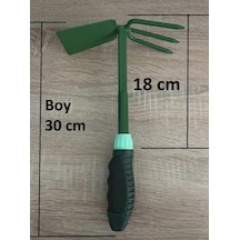 Çift Taraflı 3 Dişli Çapa Demir El Çapası Bahçe Hobi 30 Cm