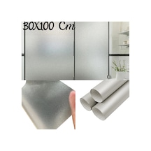 30 Cm X 1 Metre Gümüş Frosted Cam Kumlama, Ofis, Duşakabin Ve Balkon Camı Buzlu Kaplama Folyosu