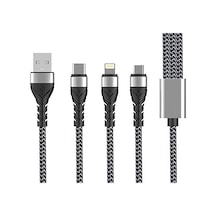 Bax 3 İn 1 Usb Kablo 1.2m Siyah Diğer
