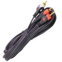5 Metre 2 Rca Erkek To 3.5mm Stereo Aux Erkek Trs Ses Kablosu