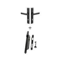 Aynalı Kapı Kolu Oda Siyah/ Metlox Sessiz 40mm Oda Kapı Kilidi