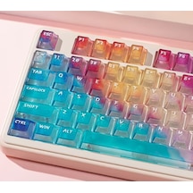 Nebula Bulutu Keycaps Renkli Sisli Mekanik Rgb Klavye Tuş Takımı
