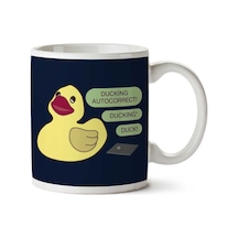 Ducking Autocorrect İki Tarafı Baskılı Kupa Bardak