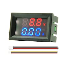 Lasonstiges Dc 100v Dijital Voltmetre Ampermetre Yüksek Hassasiyetli 10a Akım Ölçer Çok İşlevli Akım Gerilim Ölçer Ölçüm Araçları
