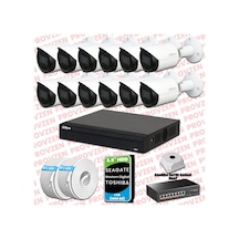 Provzen Dahua 12 Kameralı Ip 1080p Gece Görüşlü Güvenlik Kamerası