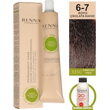 Renna Bitkisel Amonyaksız Saç Boyası 60 Ml 6-7 Koyu Çikolata Kahve Oksidan Hediyeli