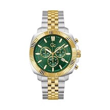 Guess Collection Gcz46002g9mf Quartz Çelik Altın/gri Yeşil Kadran 44 Mm Erkek Kol Saati