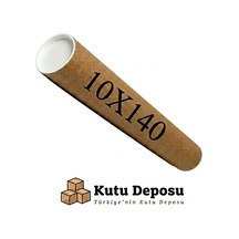 10x140 Cm Kapaklı Silindir Postüp Rulo Gönderi Kutusu 5 Adet
