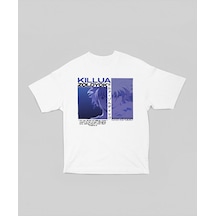 Sevbano Killua Zoldyck God Speed Yazılı Unisex Oversize Anime Karakter Ti Beyaz